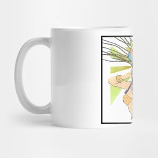 Aztec Warrior Girl Circle Design Mug